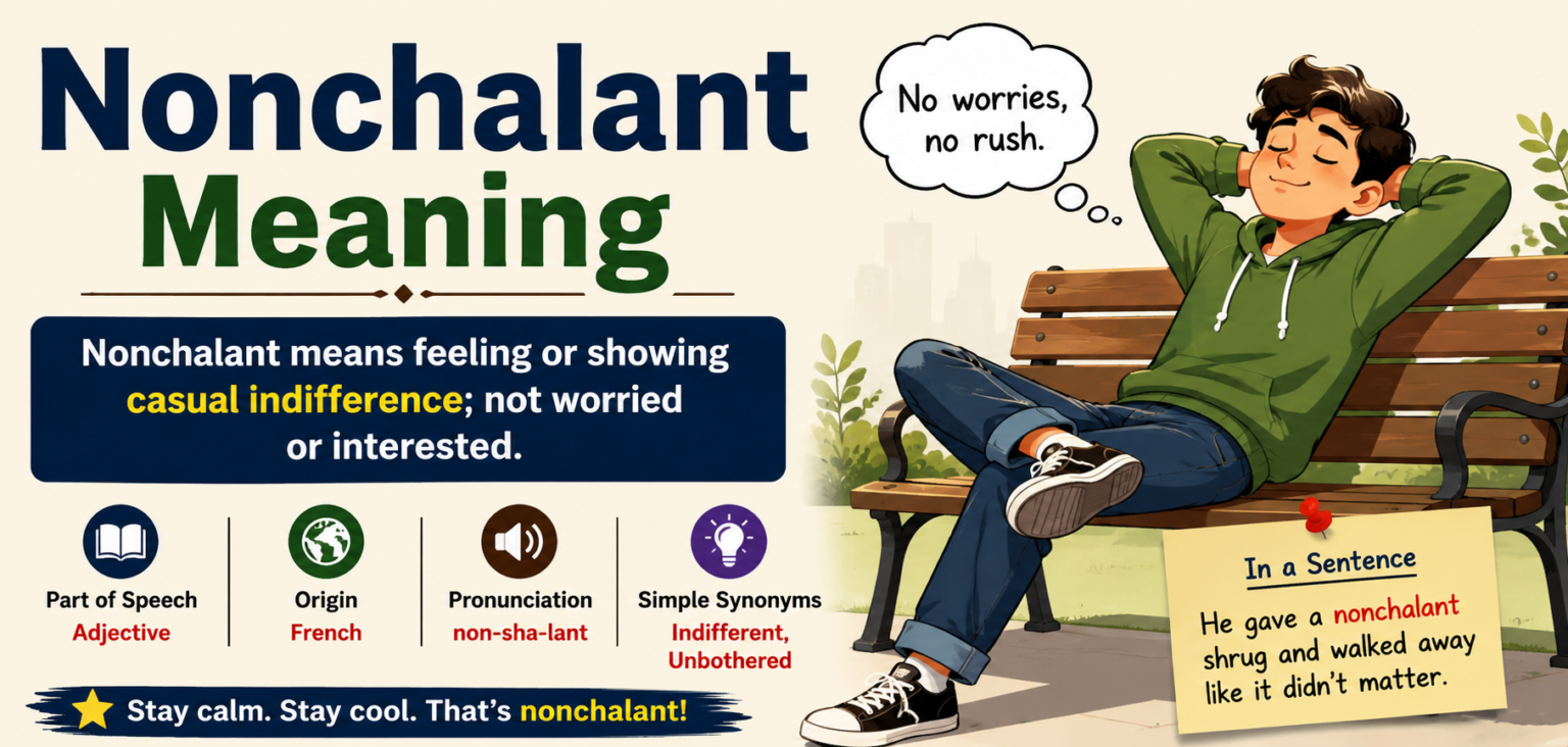 Nonchalant Meaning