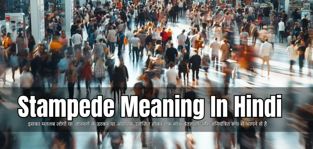 Stampede Meaning In Hindi